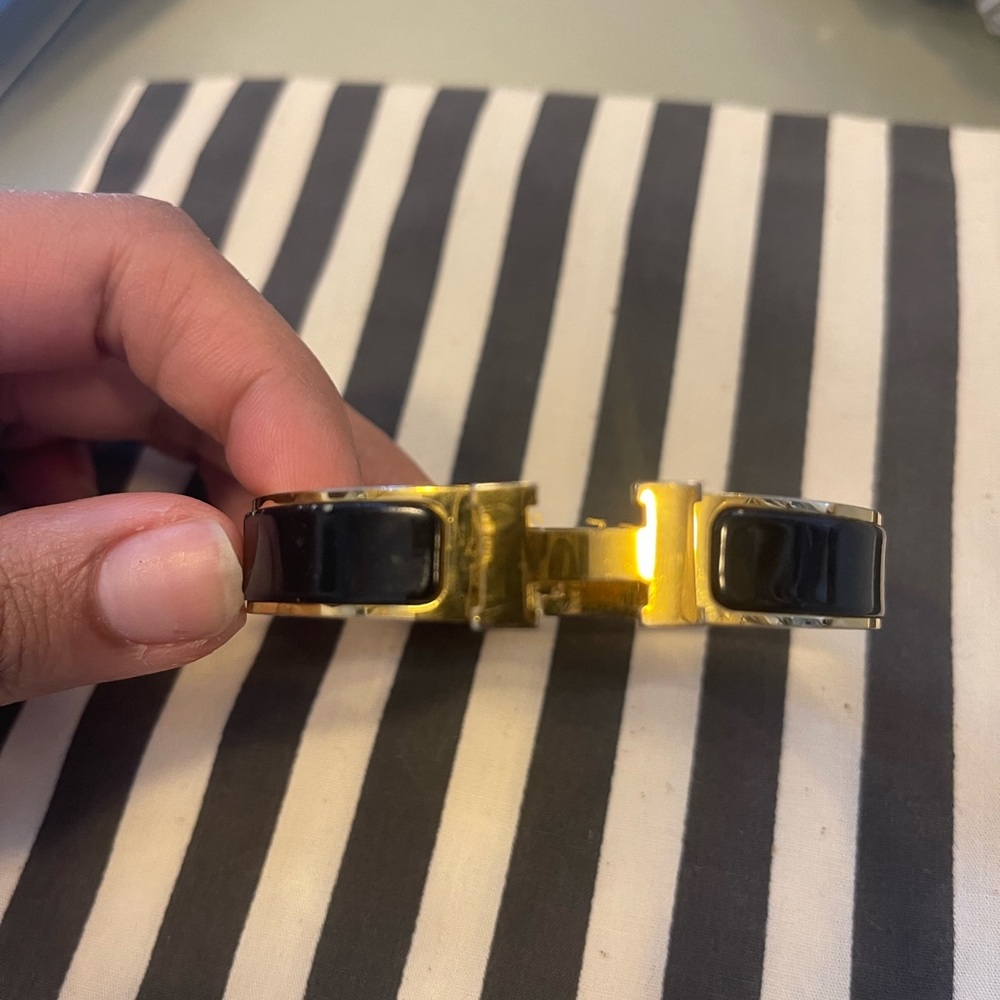 Hermes clic clac black and gold